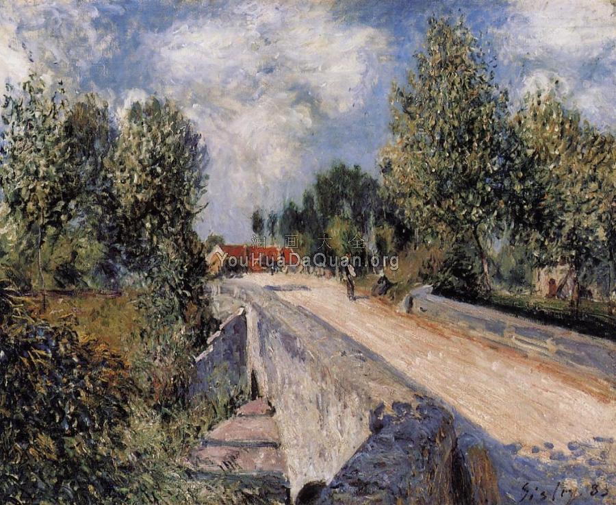 Bridge over the Orvanne near Moret - 阿尔弗莱德·西斯莱